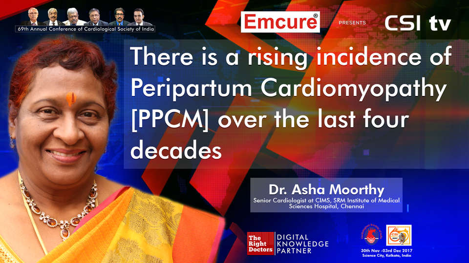 Dr. Asha Moorthy participating in csi-2017, sharing insights in Prof & Head of Cardiology