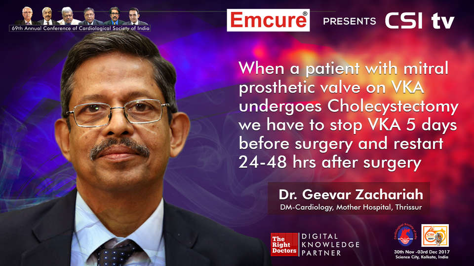 Dr.Geevar zachariah participating in csi-2017, sharing insights in DM Cardiology