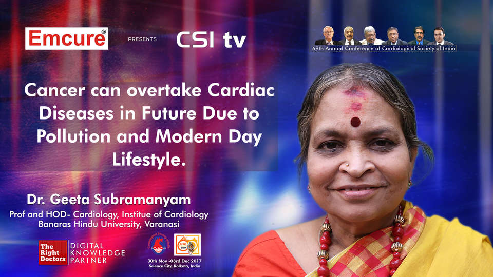 Dr. Geeta Subramanyam participating in csi-2017, sharing insights in Prof.and HOD - Cardiology,