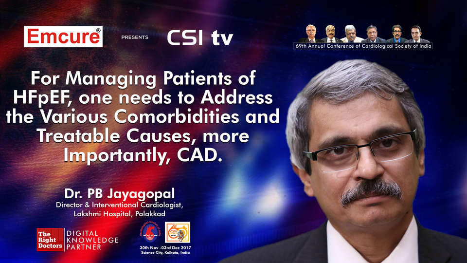 Dr. PB Jayagopal participating in csi-2017, sharing insights in Senior Consultant