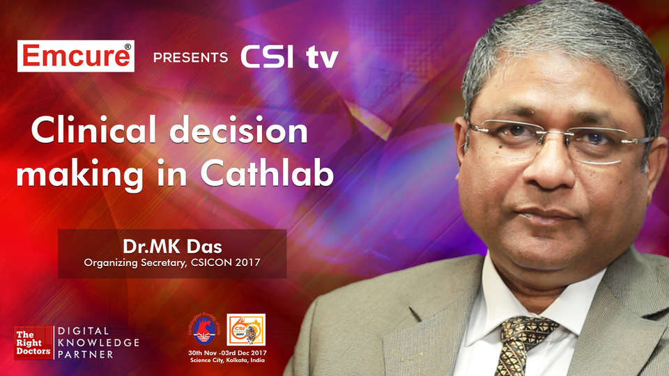 Dr.MK Das participating in csi-2017, sharing insights in Senior Consultant Cardiologist
