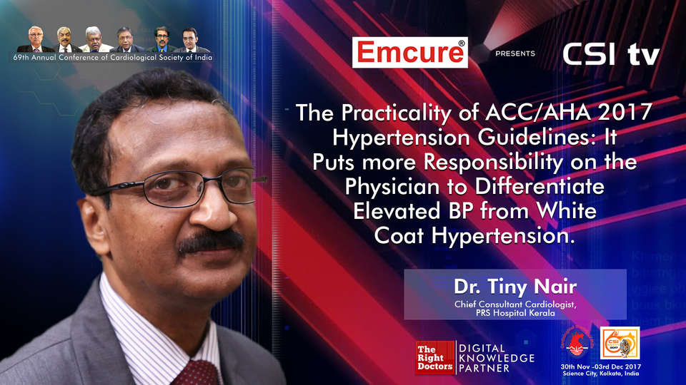 Dr.Tiny Nair participating in csi-2017, sharing insights in Cardiologist