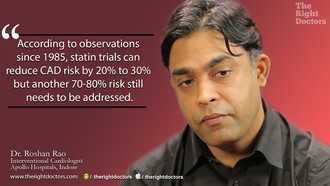 Statins reduce cad risk by 30 percent while 70 percent risk remains — clinicians should take note.