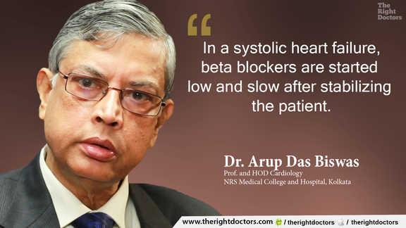 Important: Beta blockers are started low and slow in systolic heart failure