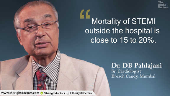 Dr. DB Pahlajani: "20 Percent mortality in stemi outside hospital"