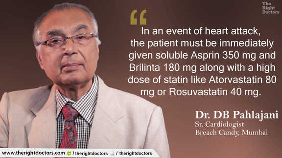 Asprin and high dose statins for heart attack — Dr. DB Pahlajani explains why this matters.