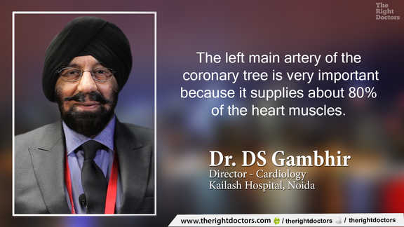 Dr. DS Gambhir: "Left main artery of the coronary tree supplies 80 percent heart muscles"