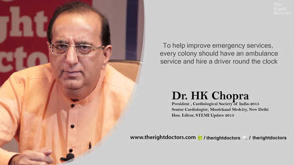 24 hour ambulance and driver in every colony to improve emergency services — Dr. HK Chopra explains why this matters.