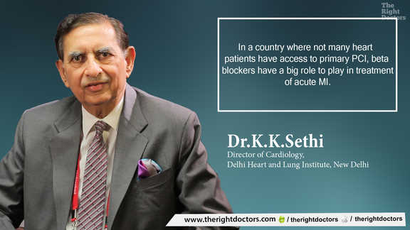 Beta blockers play a big role in treatment of mi — a crucial reminder from Dr. KK Sethi.