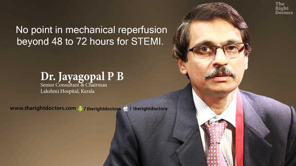 Dr. PB Jayagopal: "Mechanical reperfusion of no help beyond 72 hours for STEMI"