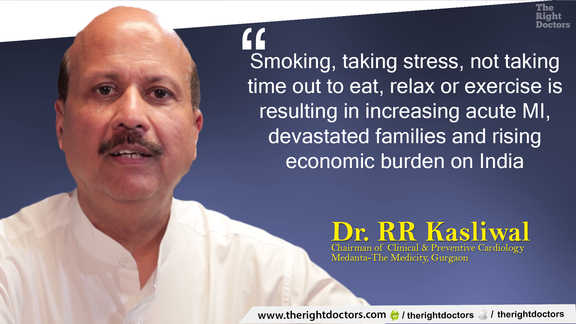 Lack of relaxation and exercise resulting in increased acute MI — Dr. RR Kasliwal explains why this matters.