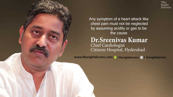Do not neglect any symptom of heart attack — a crucial reminder from Dr. Sreenivas Kumar.