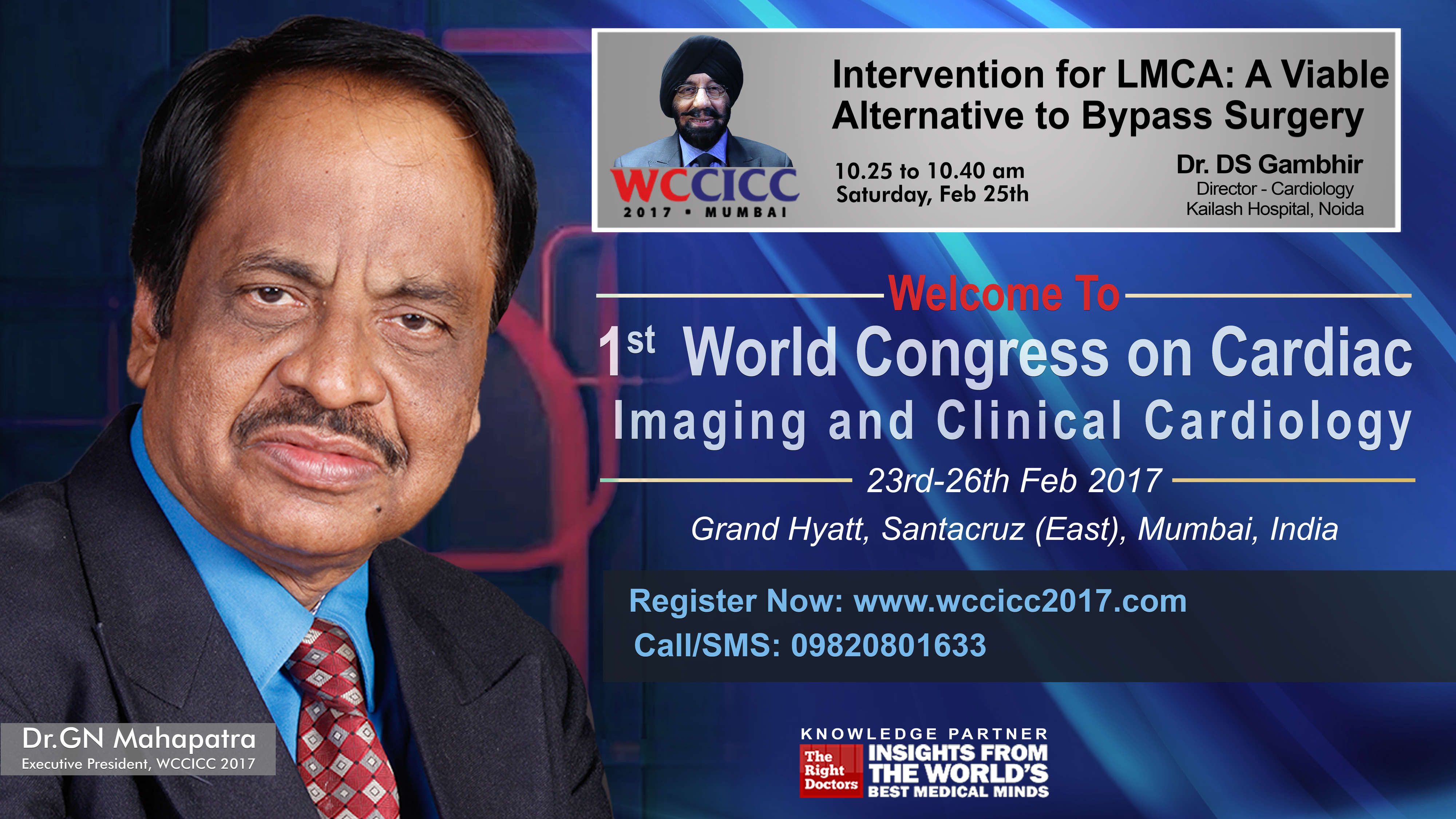 Dr DS Gambhir participating in wccicc-2017, sharing insights in Consultant Cardiologist