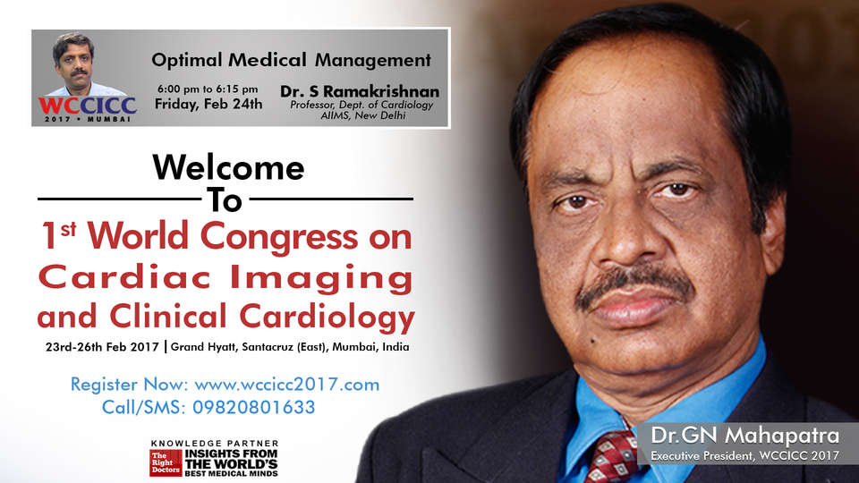Dr.S Ramakrishnan participating in wccicc-2017, sharing insights in Additional Professor, Dept. of Cardiology