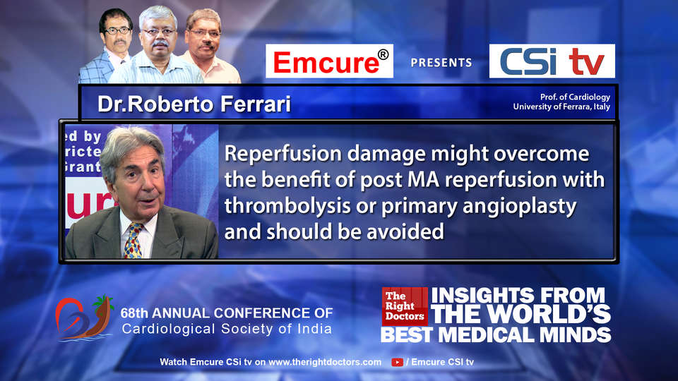 Dr. Roberto Ferrari participating in csikochi-2016, sharing insights in Professor of Cardiology