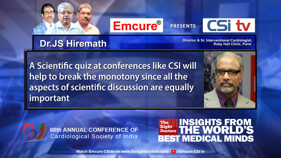 Dr. Jagdish S Hiremath participating in csikochi-2016, sharing insights in Director, Cath Lab