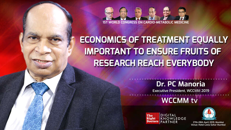 Dr. PC Manoria participating in wccmm-mumbai-2019, sharing insights in Executive President, WCCMM 2019